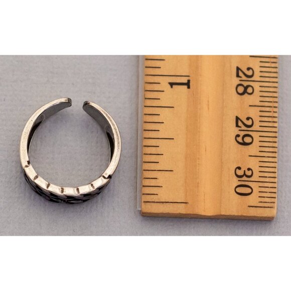 Size 4 1/2 sterling silver chains vintage ring (C1) - Picture 3 of 3